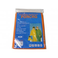 Childrens Plastic Poncho with Hood - One Size Upto 12 Years - Choice of 6 Colours